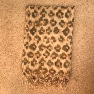 Gold leopard print gauzy scarf from J.Crew